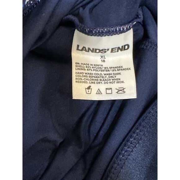 Lands' End XL Women's Zip Front Adjustable Straps Swim Dress - Picture 3 of 7